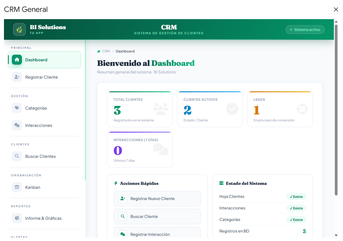 Sistema CRM