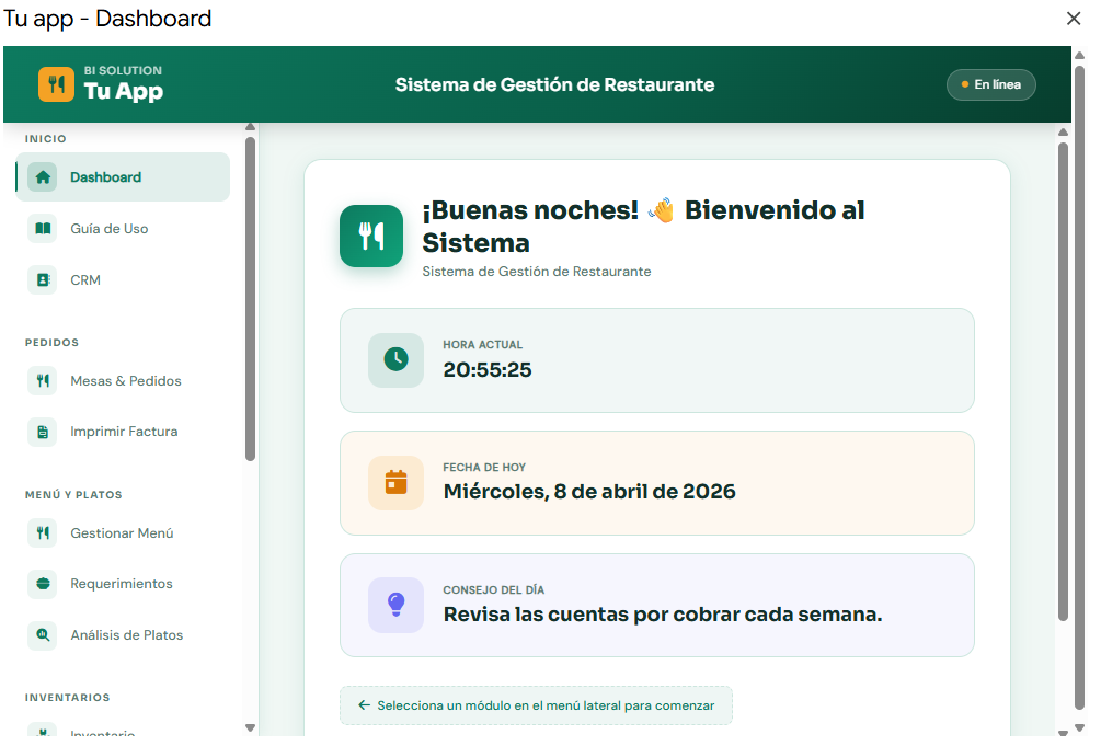 Sistema de Restaurante